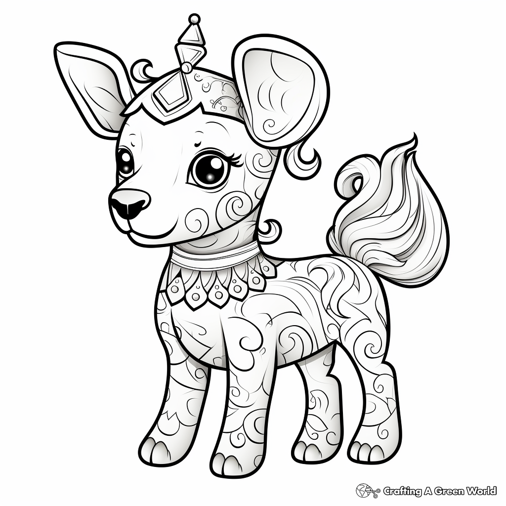 Unicorn dog coloring pages