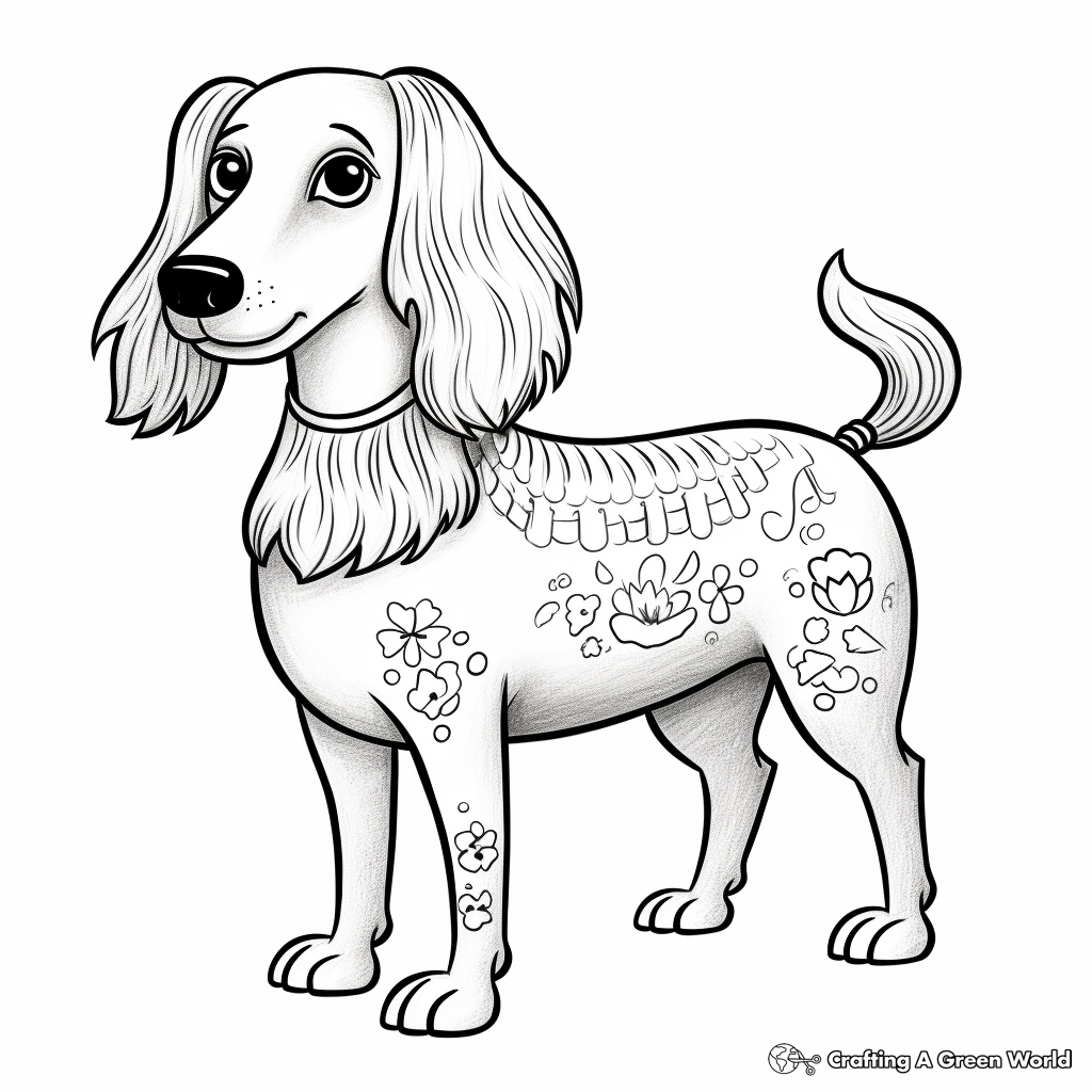 Unicorn dog coloring pages