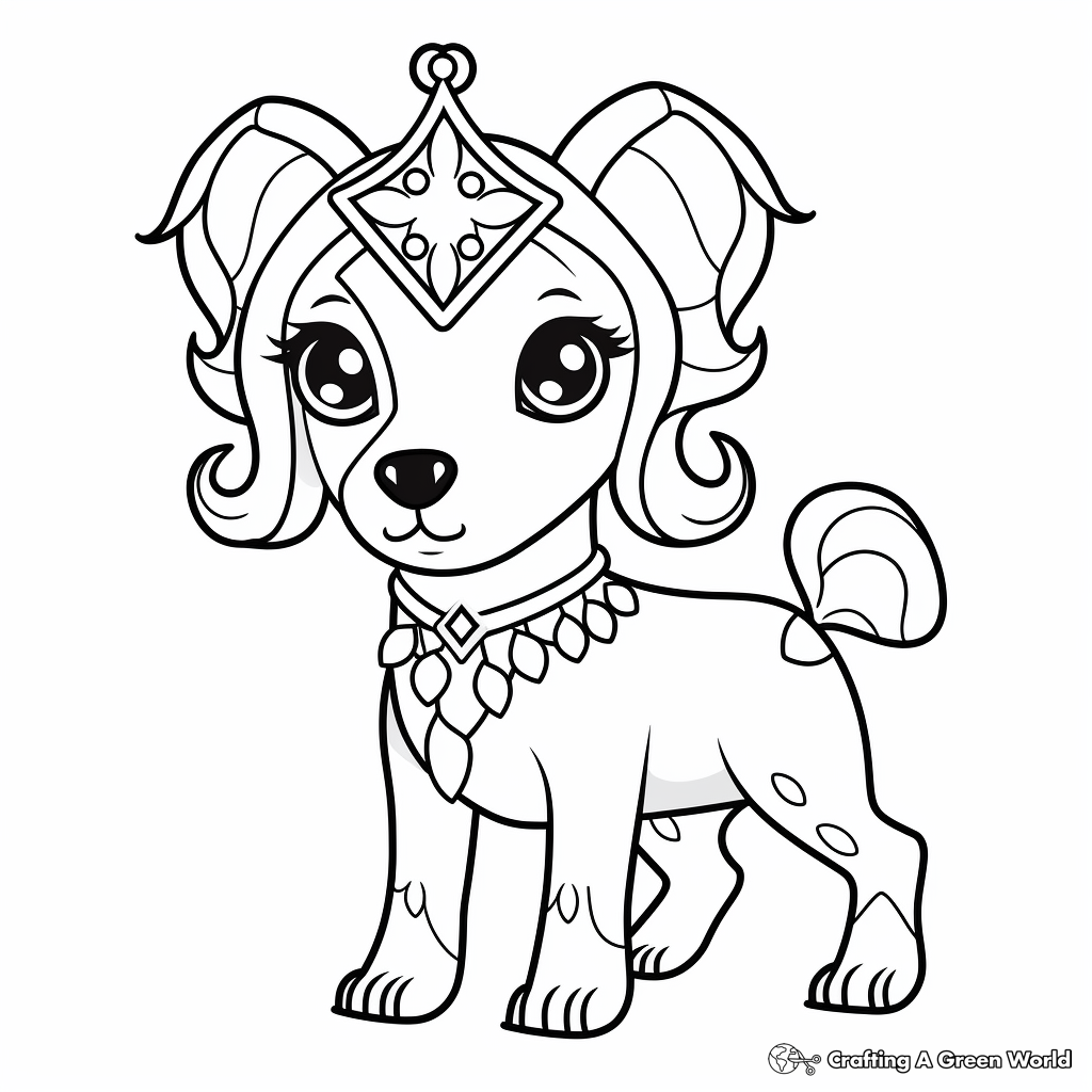 Unicorn dog coloring pages