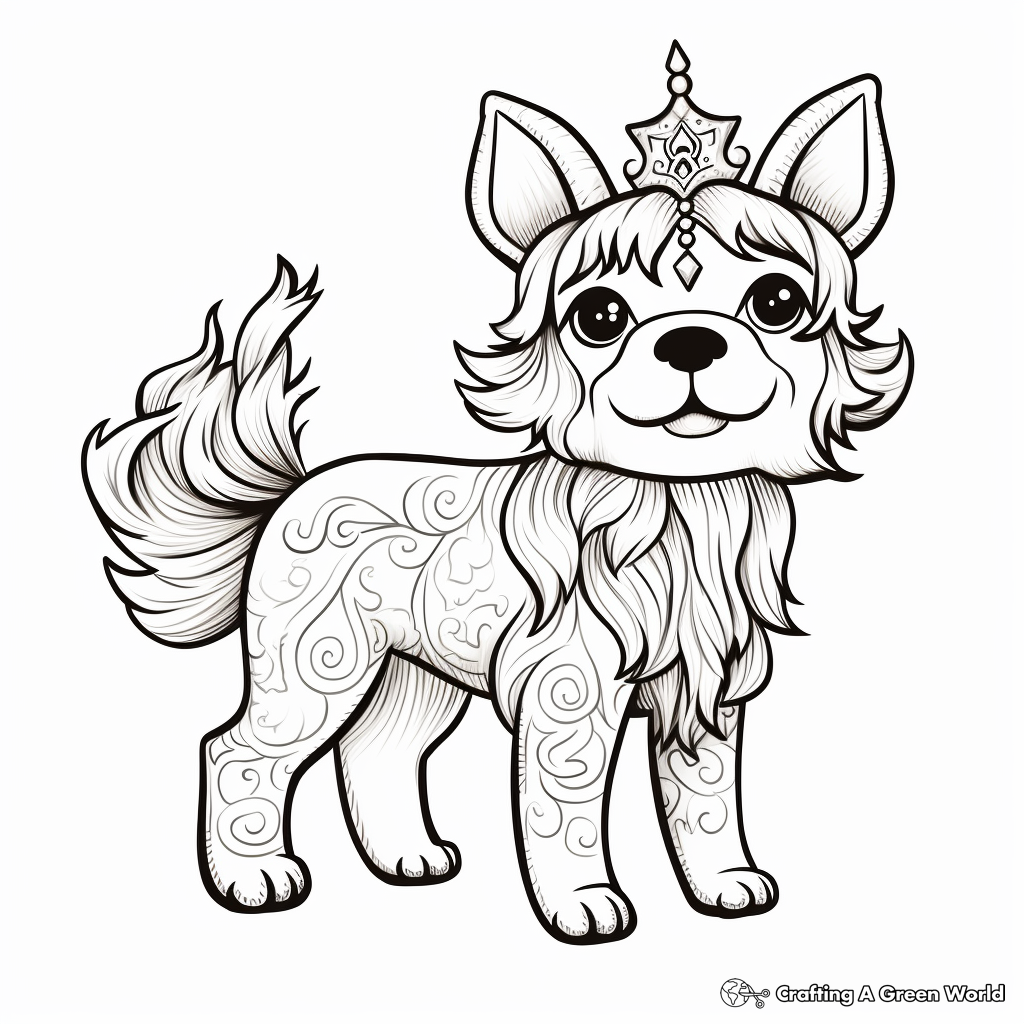 Unicorn dog coloring pages