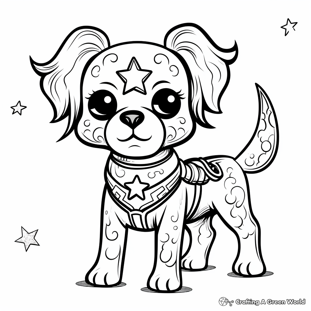 Unicorn dog coloring pages