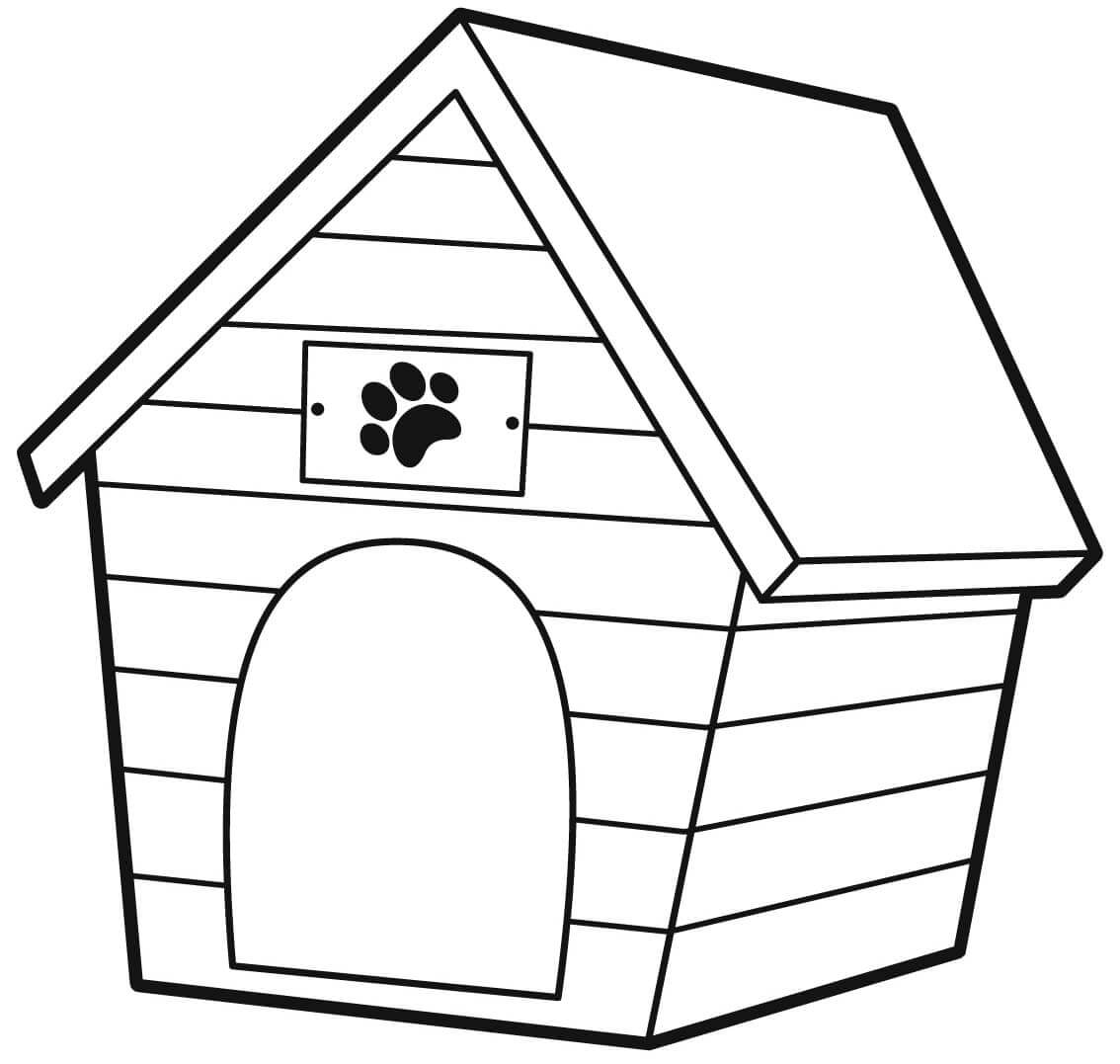 Dog house coloring pages