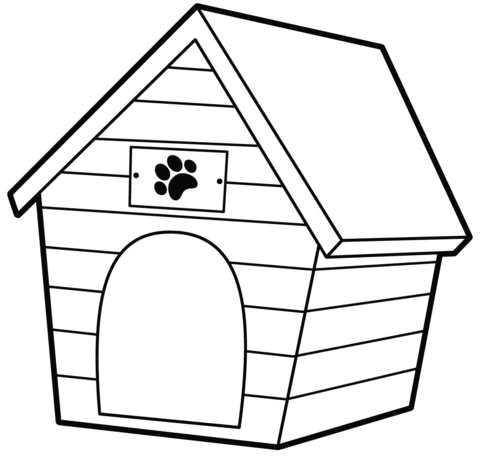 Doghouse coloring page free printable coloring pages