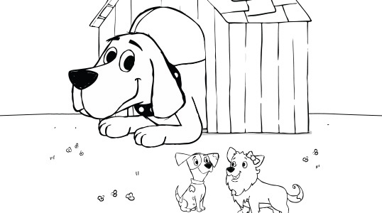 Cliffords doghouse coloring page kidsâ kids for parents