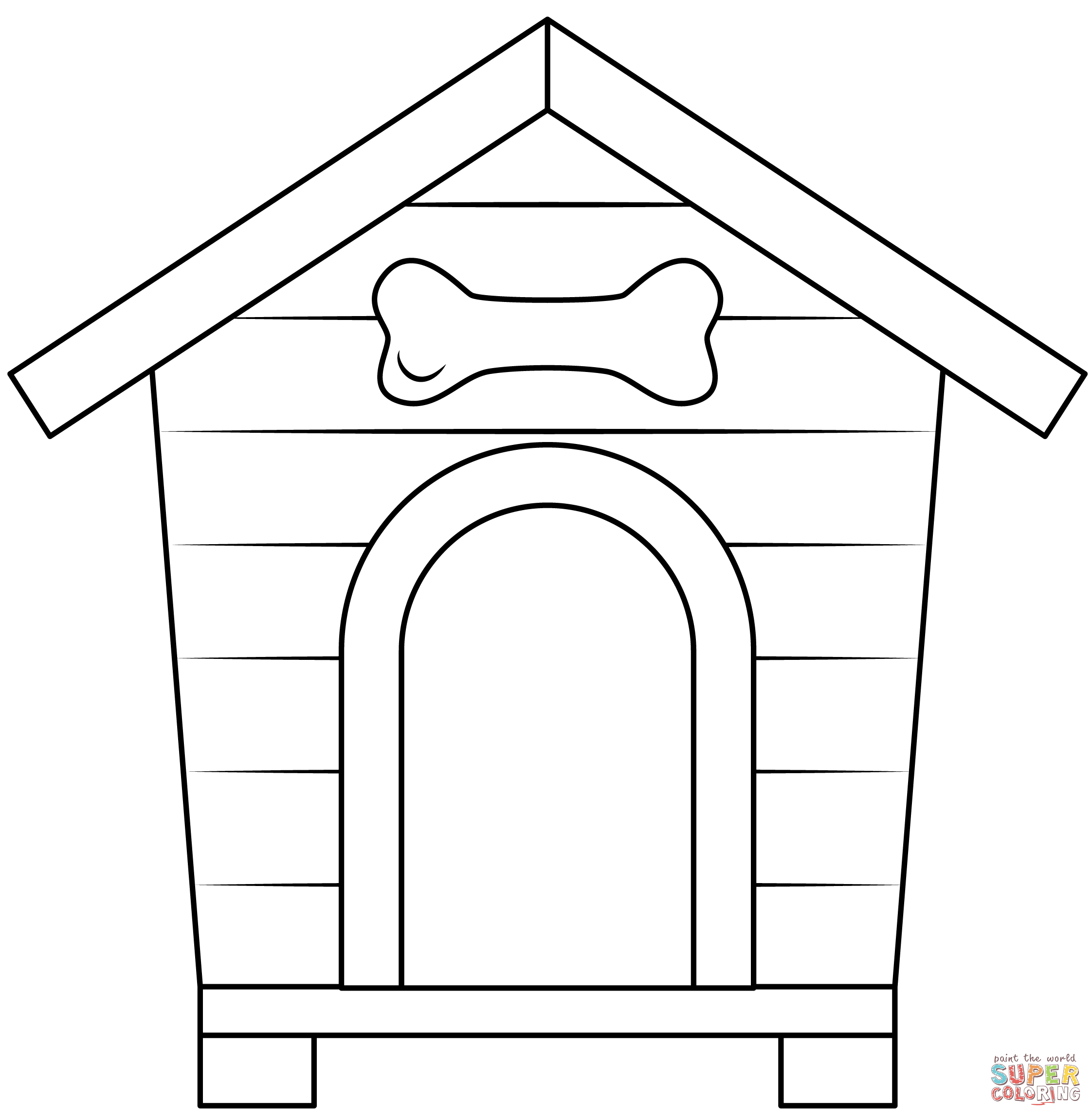 Doghouse coloring page free printable coloring pages