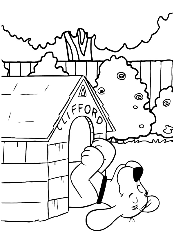 Clifford coloring pages printable for free download