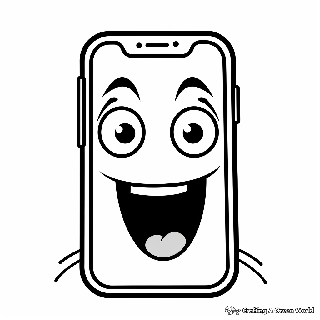 Phone coloring pages