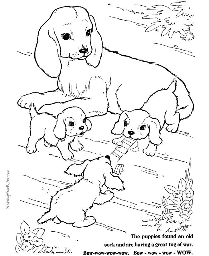 Coloring page of a cute dog puppy coloring pages farm animal coloring pages dog coloring page