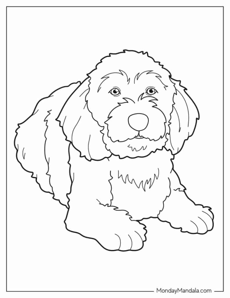 Dog coloring pages free pdf printables