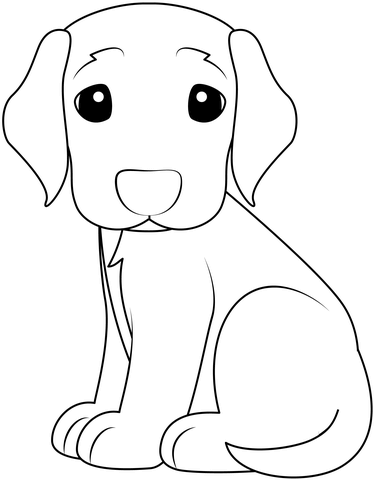 Puppy coloring page free printable coloring pages