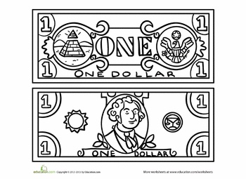 Dollar worksheet education cool coloring pages money math worksheets coloring pages