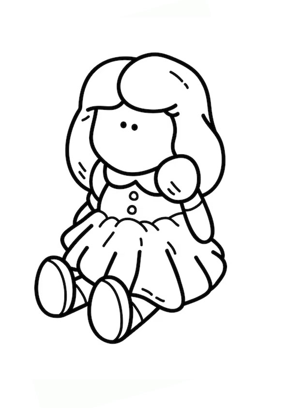 Coloring pages doll printable coloring pages for toddlers