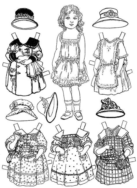 Free printable paper doll coloring pages for kids ìí ì ììí ì ì