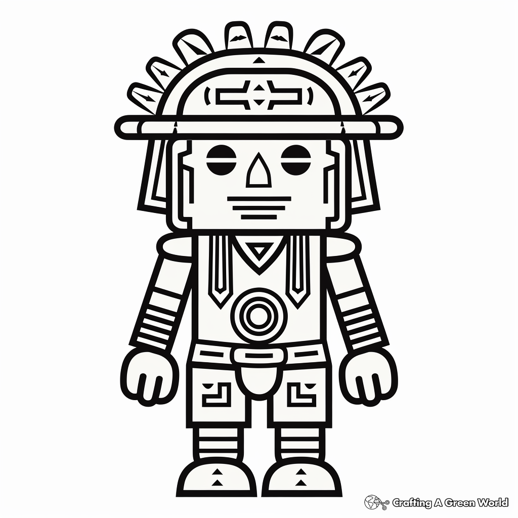 Kachina doll coloring pages