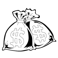 Money coloring pages