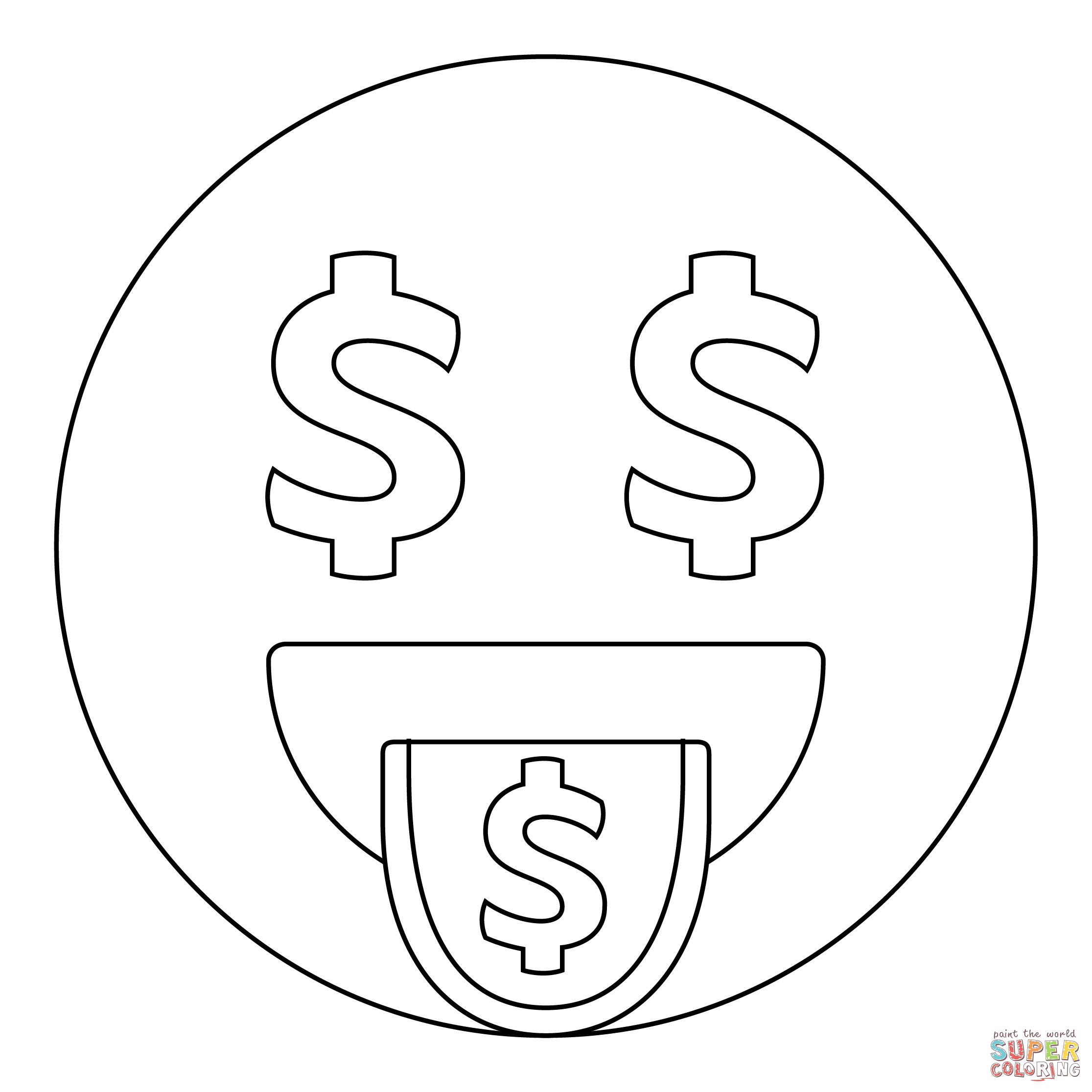 Money mouth face coloring page free printable coloring pages