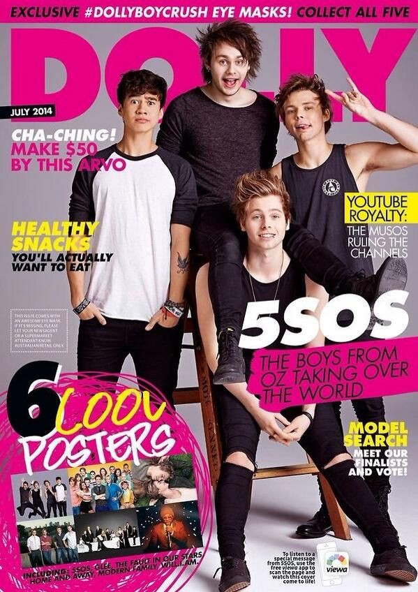 Seconds of summer in dolly magazine the fault in our sts seconds of summer boy crush