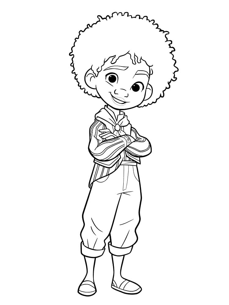 Antonio from encanto coloring page