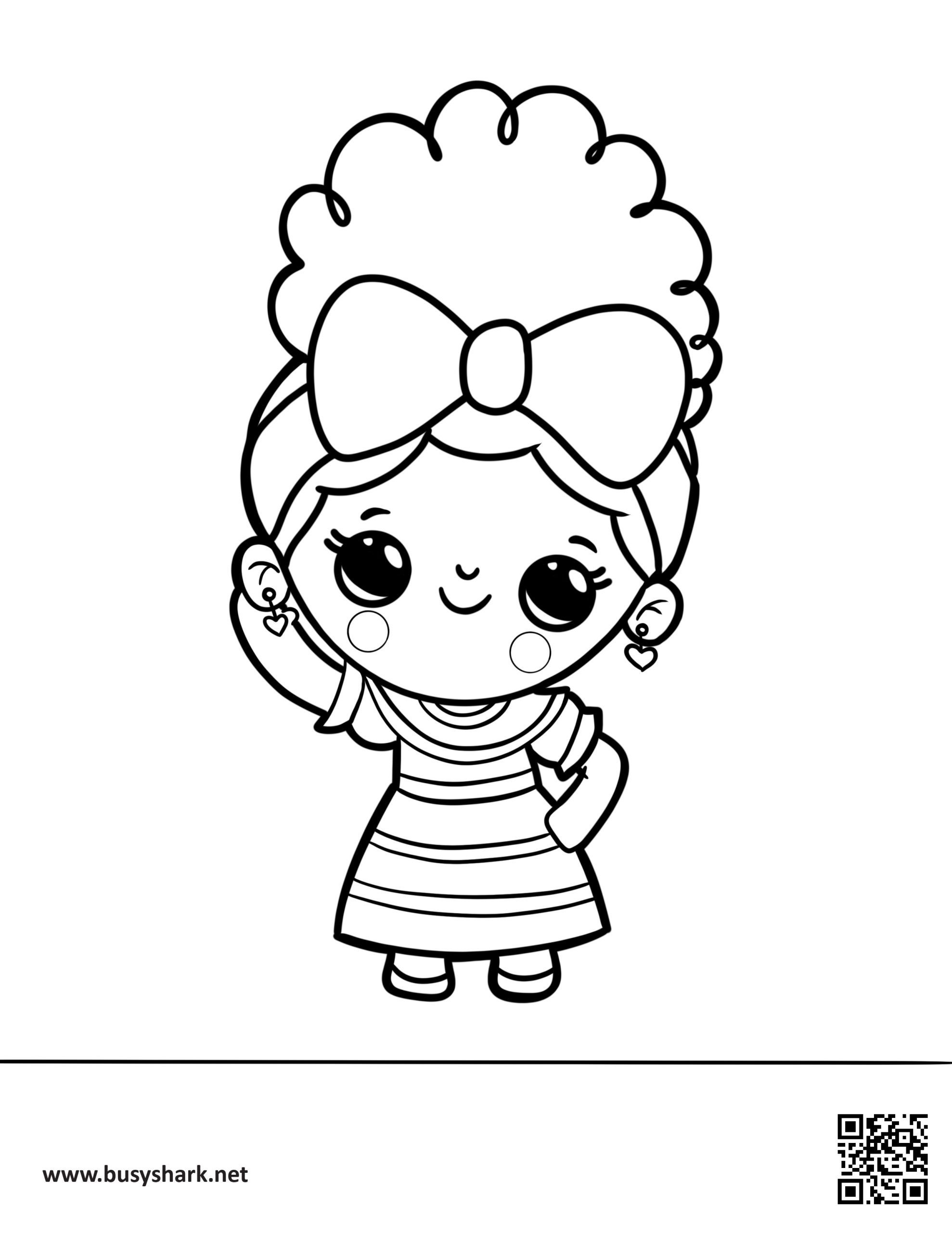 Kawaii dolores encanto coloring page free printable