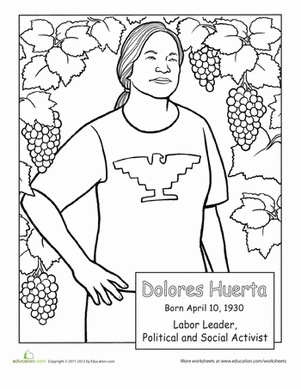 Dolores huerta worksheet education famous hispanic americans famous hispanics hispanic heritage month activities