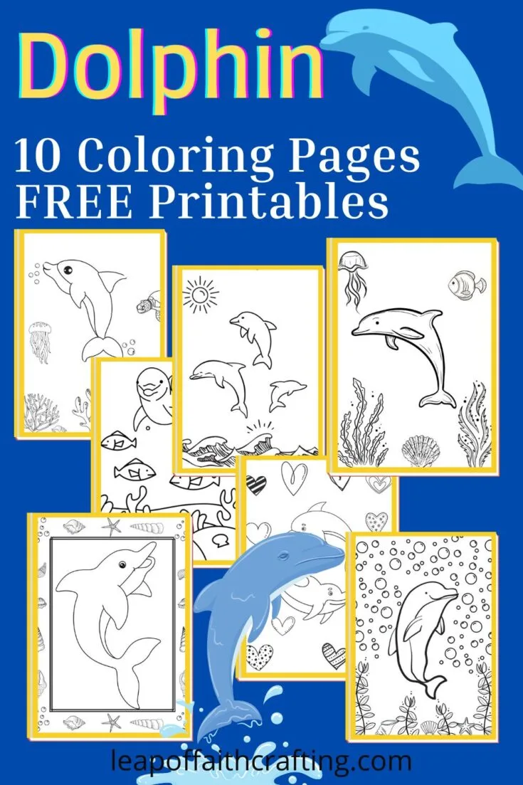 Cute dolphin coloring pages free printables