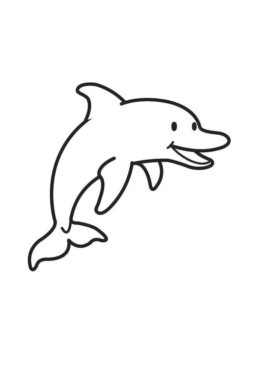 Coloring page dolphin