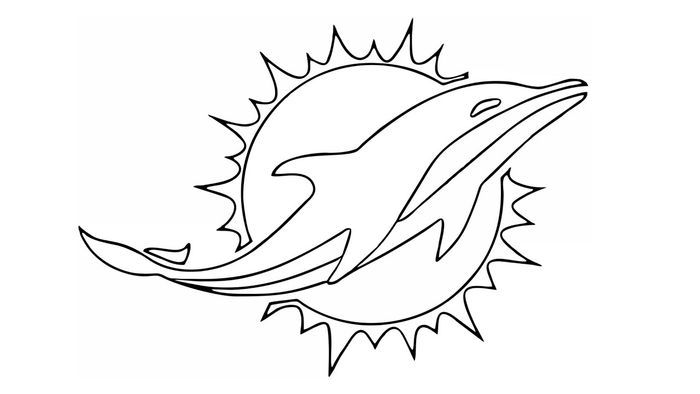 Miami dolphin coloring pages dolphin coloring pages miami dolphins logo football coloring pages