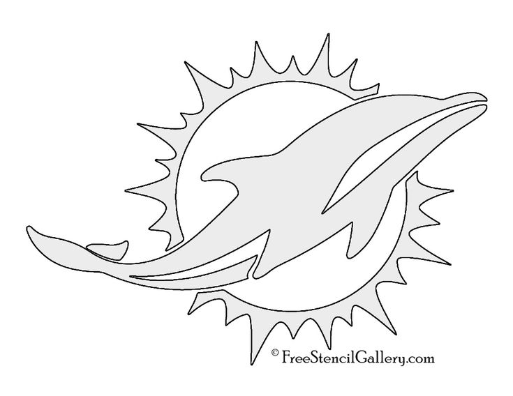 Dolphin coloring pages miami dolphins logo football coloring pages