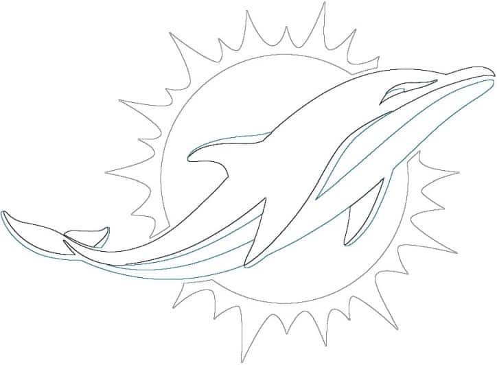 Miami dolphins logo coloring page