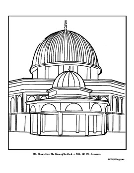 The dome of the rock coloring page and lesson plan ideas tpt