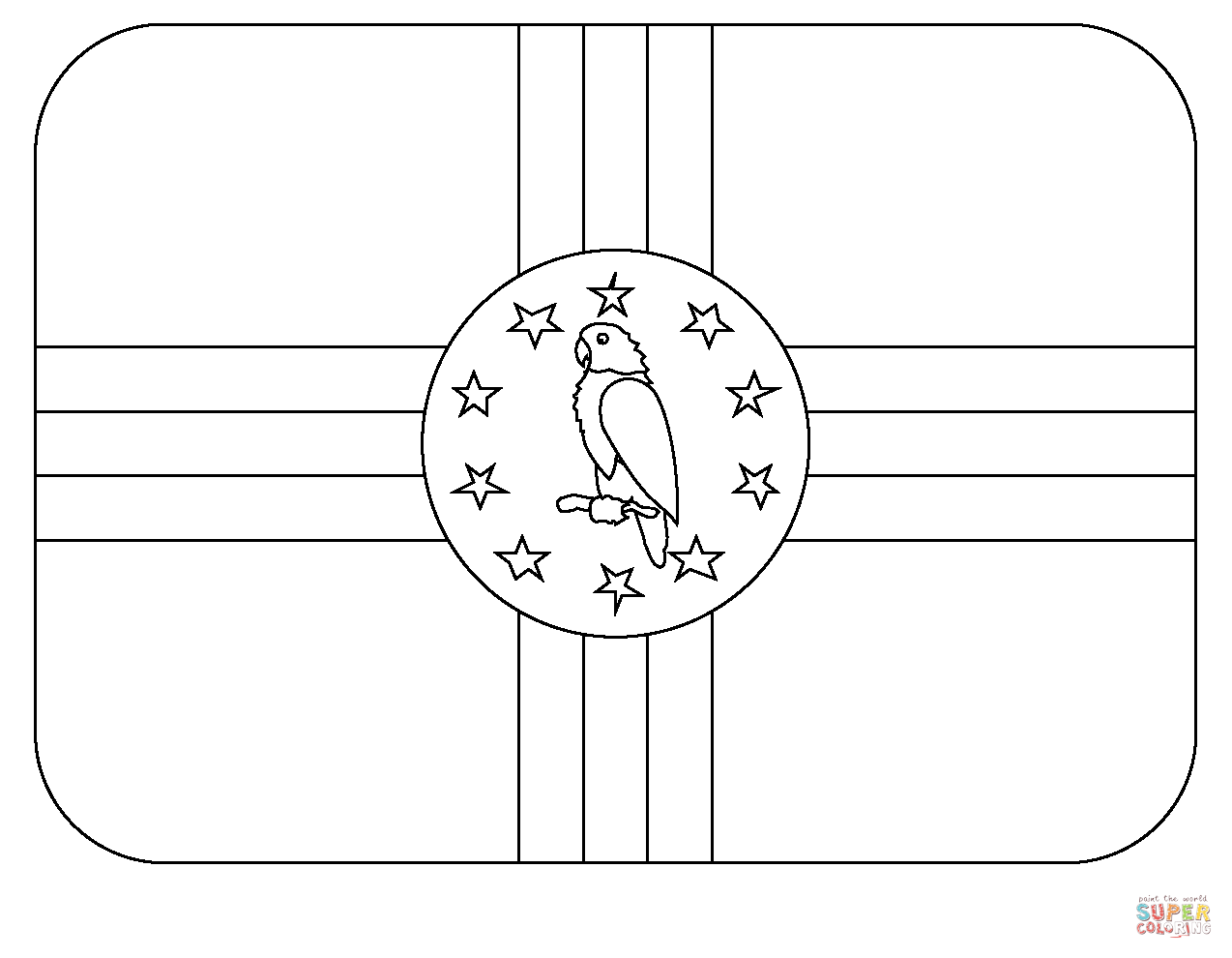 Flag of dominica emoji coloring page free printable coloring pages