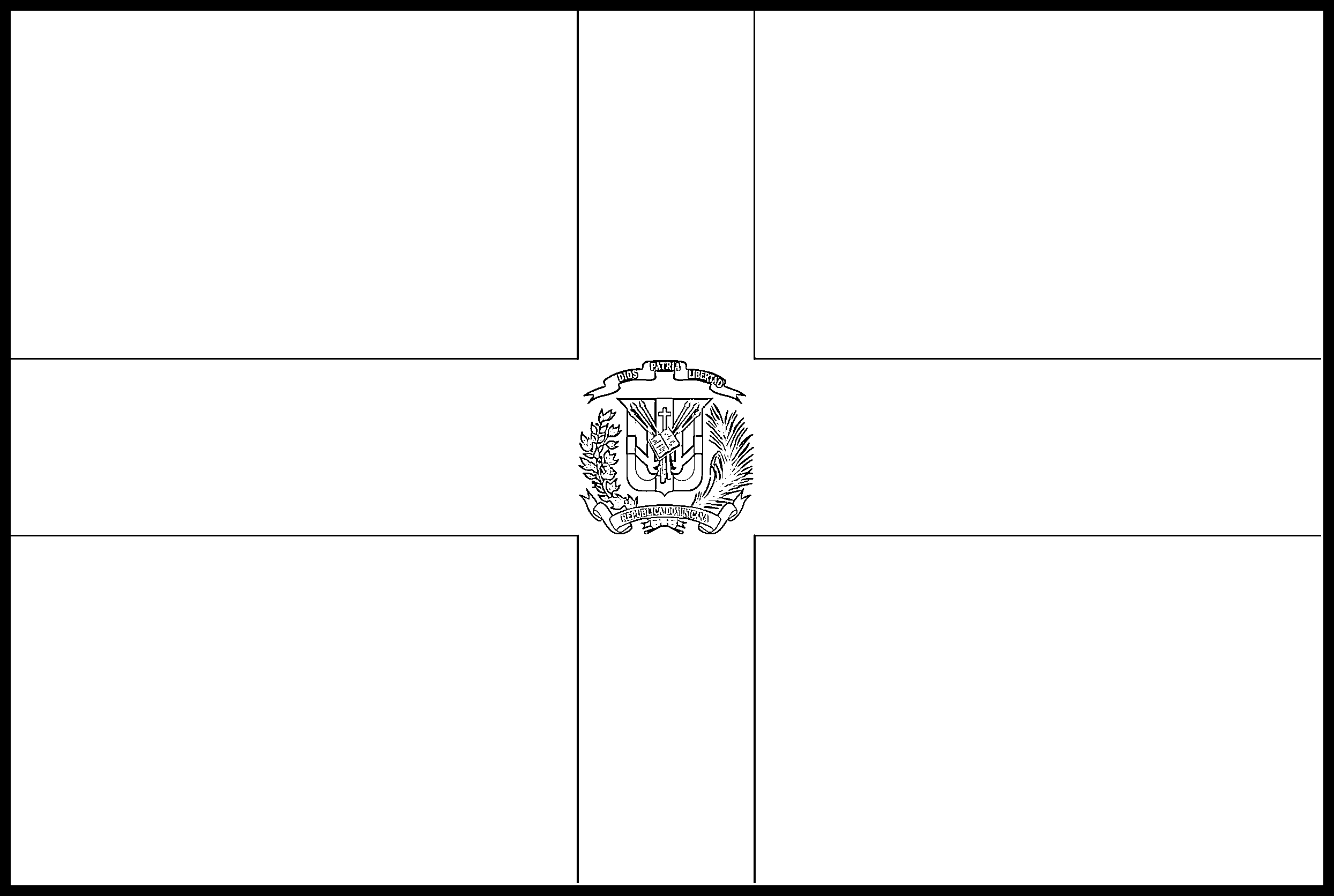 Dominican republic flag colouring page â flags web