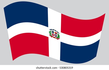 Dominican republic d waving flag emoji stock illustration