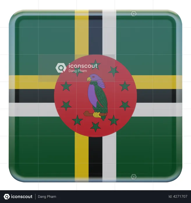 Dominica flag flag d illustration download in png obj or blend format
