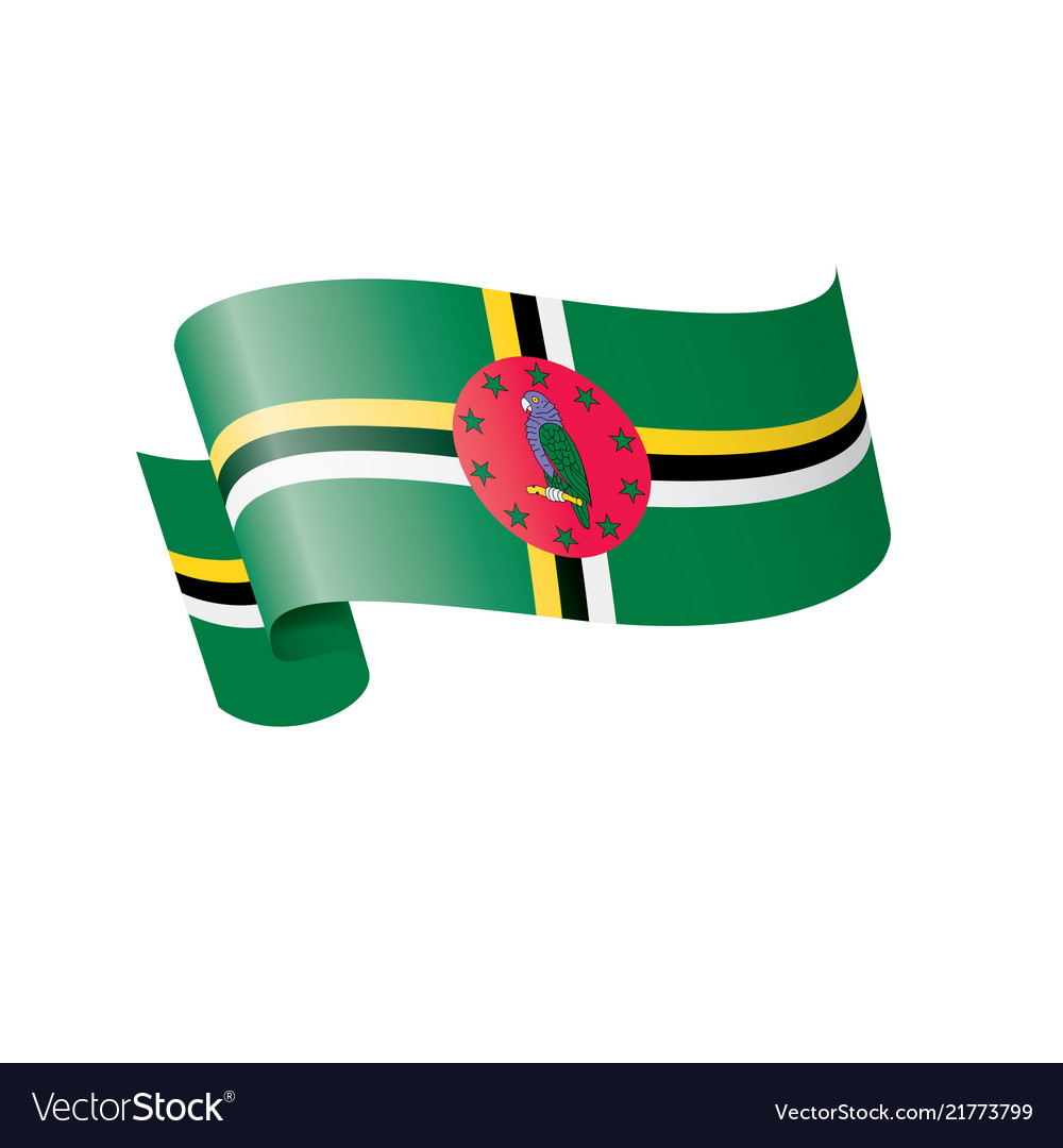 Dominica flag on a white royalty free vector image