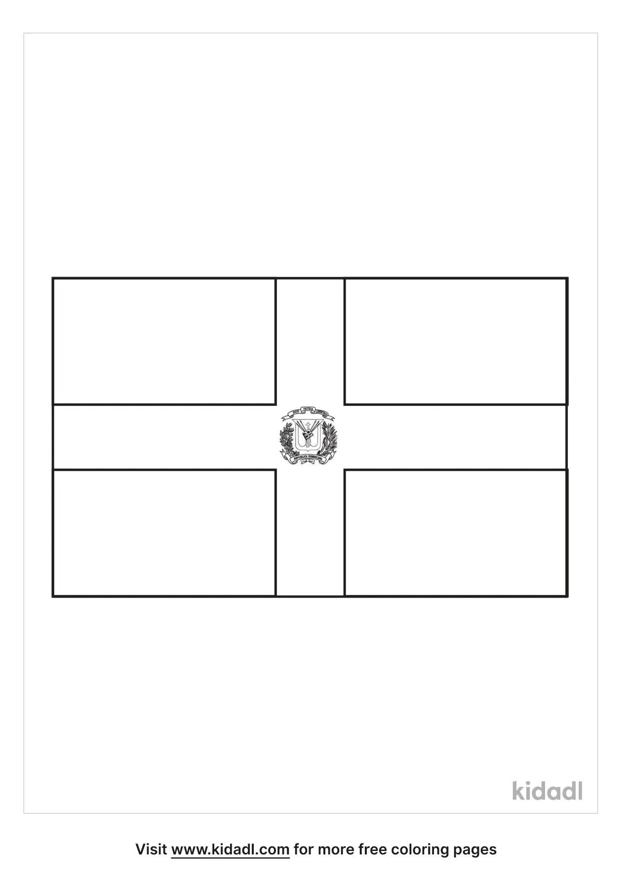 Free dominican republic flag coloring page coloring page printables