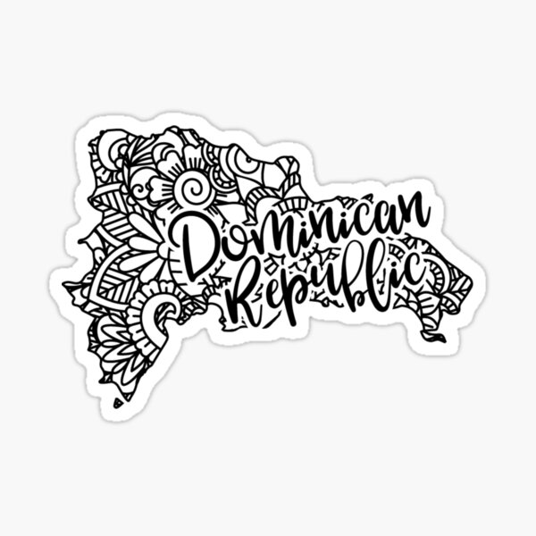 Artisanal dominican republic map sticker for sale by myidentityshop