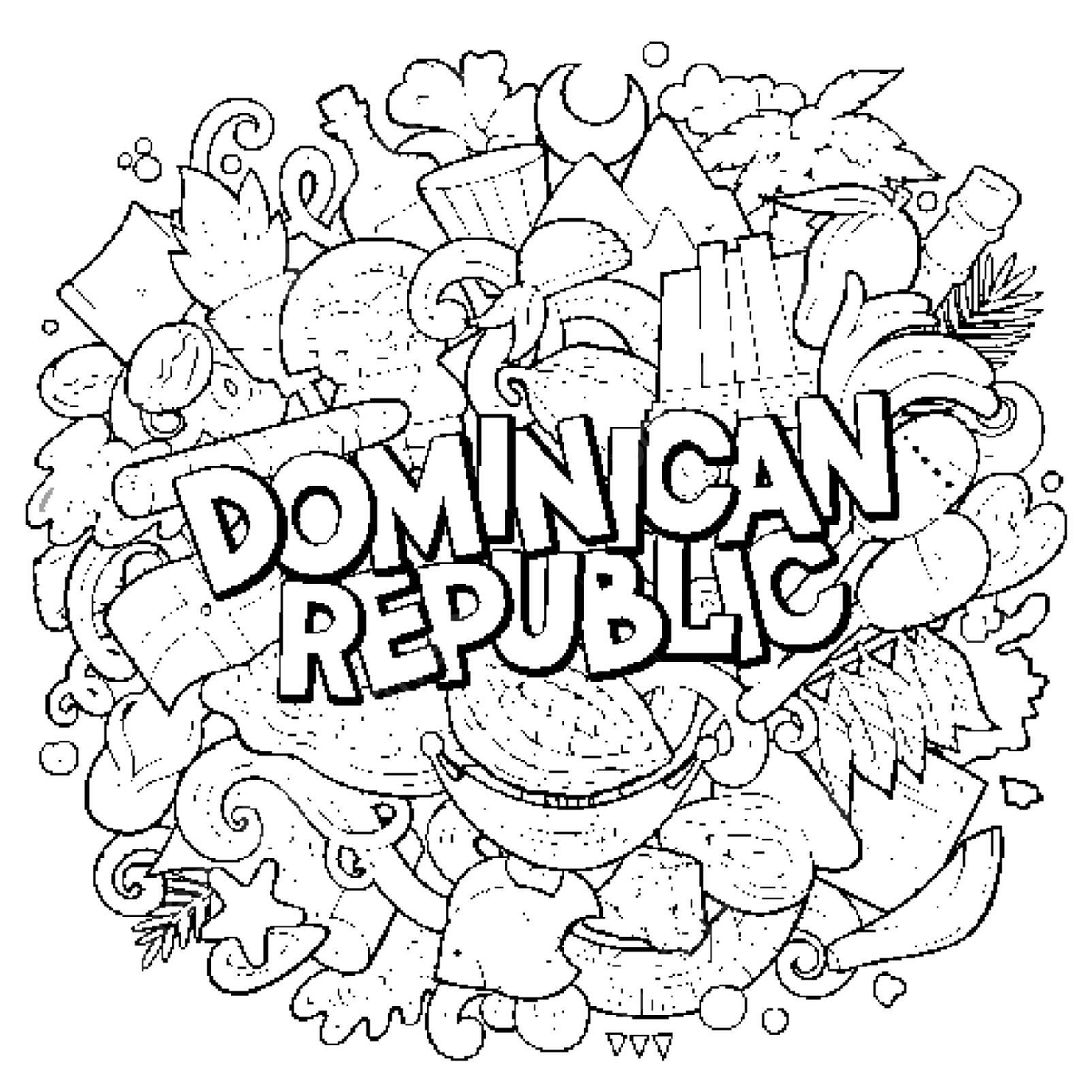 Doodle cartoon illustration of the dominican republic a humorous and quirky local design vector car drawing cartoon drawing rat drawing png and vector with transparent background for free download