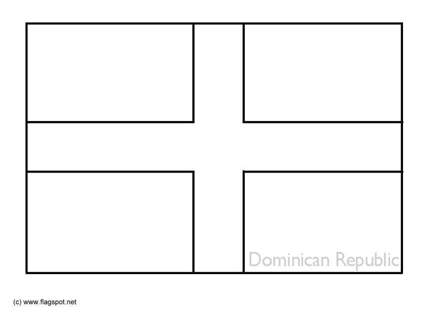 Coloring page flag dominican republic