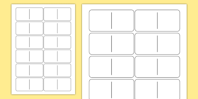 Blank domino template teacher made