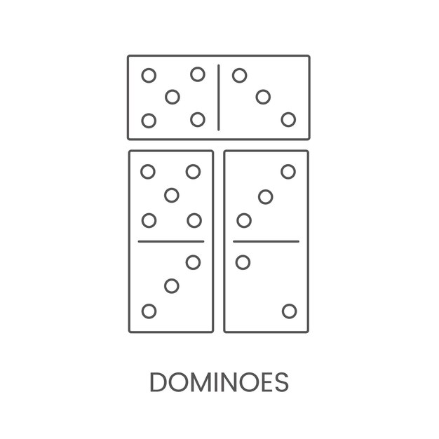 Premium vector icon of the board game dominoes in vector