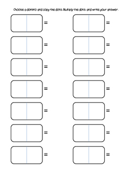 Domino multiplication template by mrs clouses class tpt