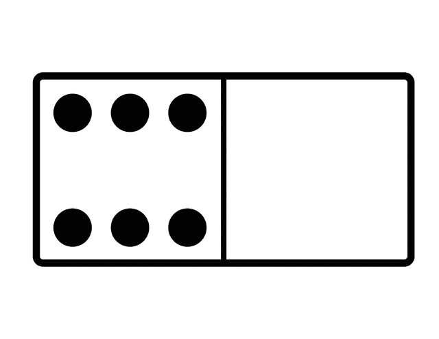 Domino with spots no spots domino coloring pages clip art