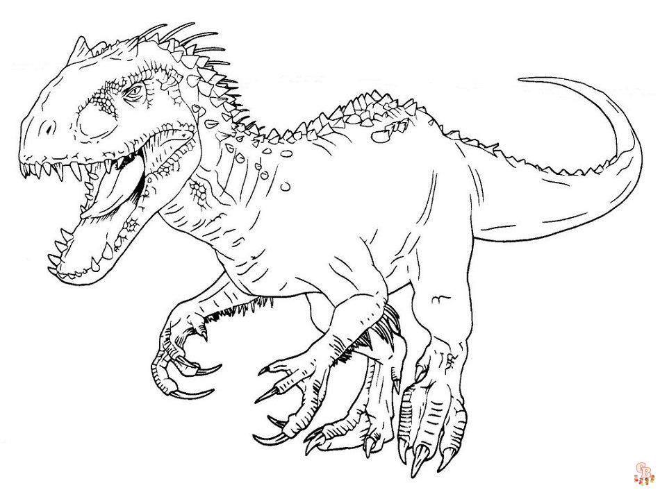 Enjoy endless fun with indominus rex coloring pages from