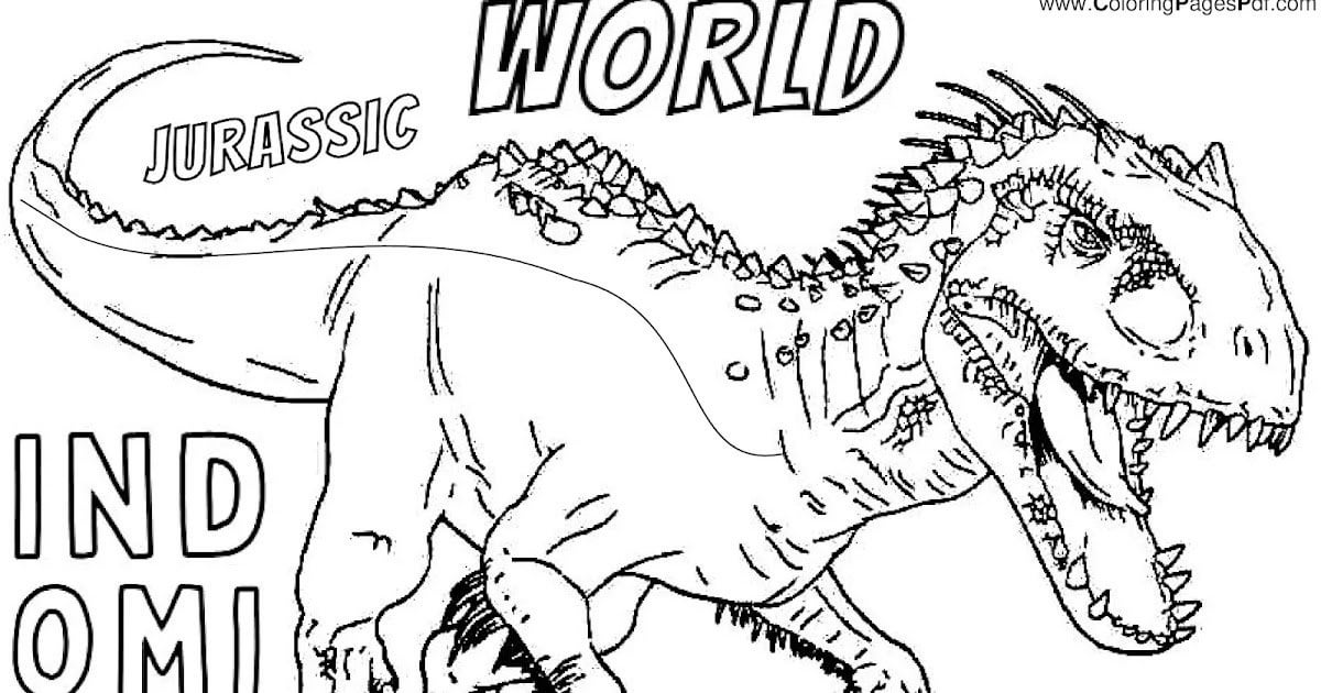 Jurassic world coloring pages indominus rex rcoloringpagespdf