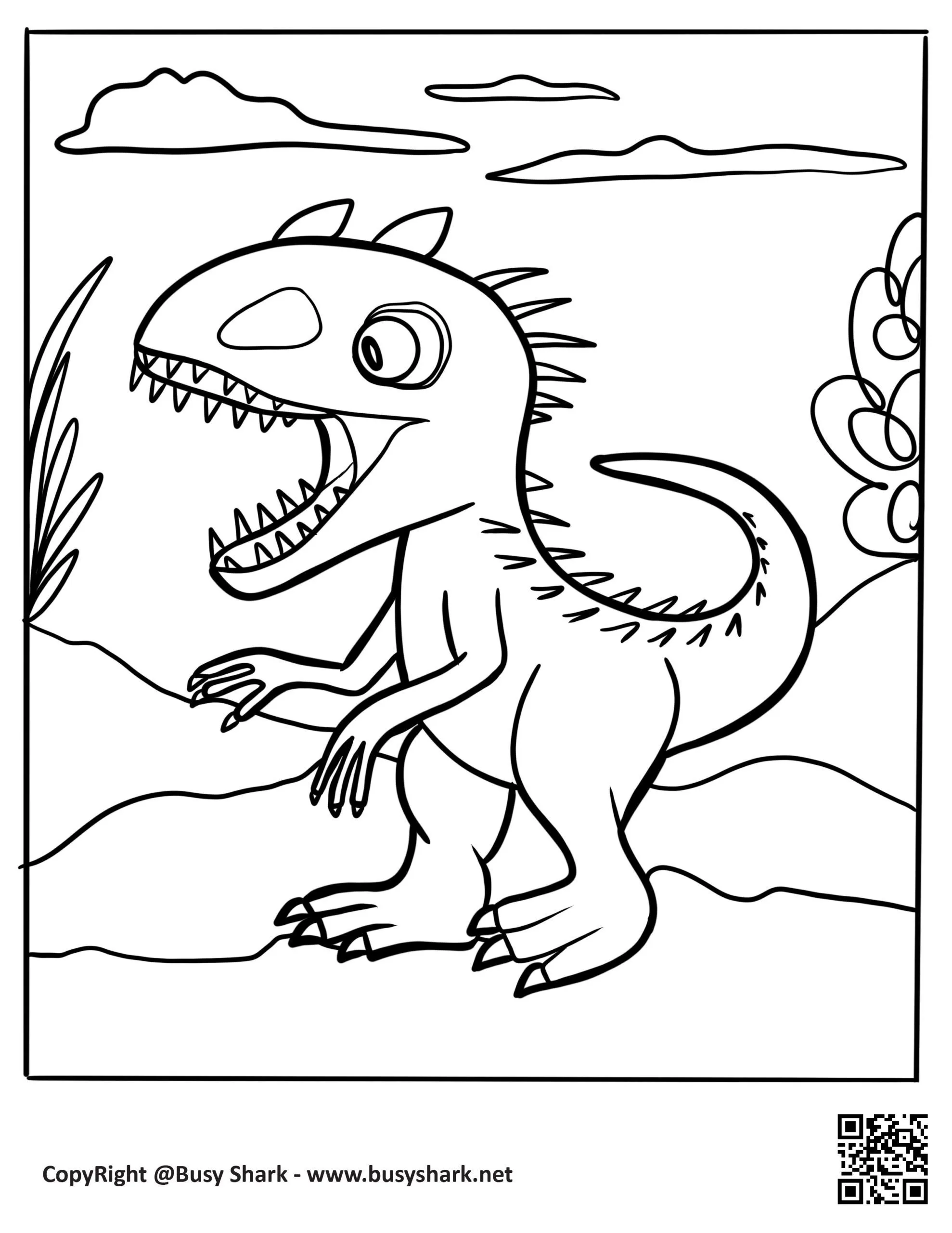 Indominus rex coloring page free printable