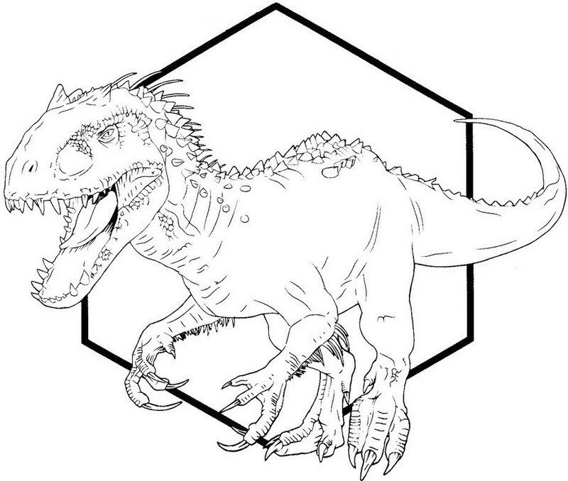 Indominus rex dino coloring printable sheet dinosaur coloring pages indominus rex dinosaur coloring