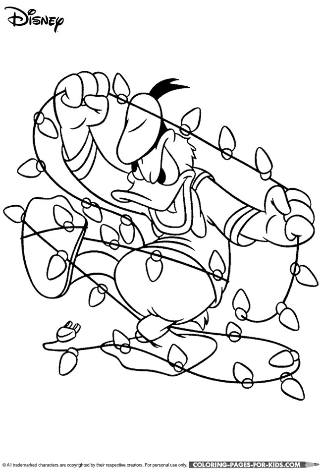 Disney christmas coloring page