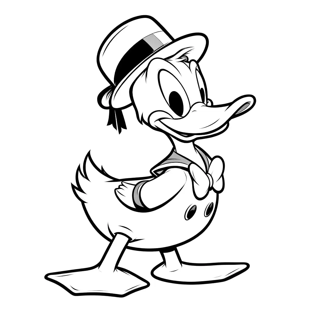 Donald duck coloring fun