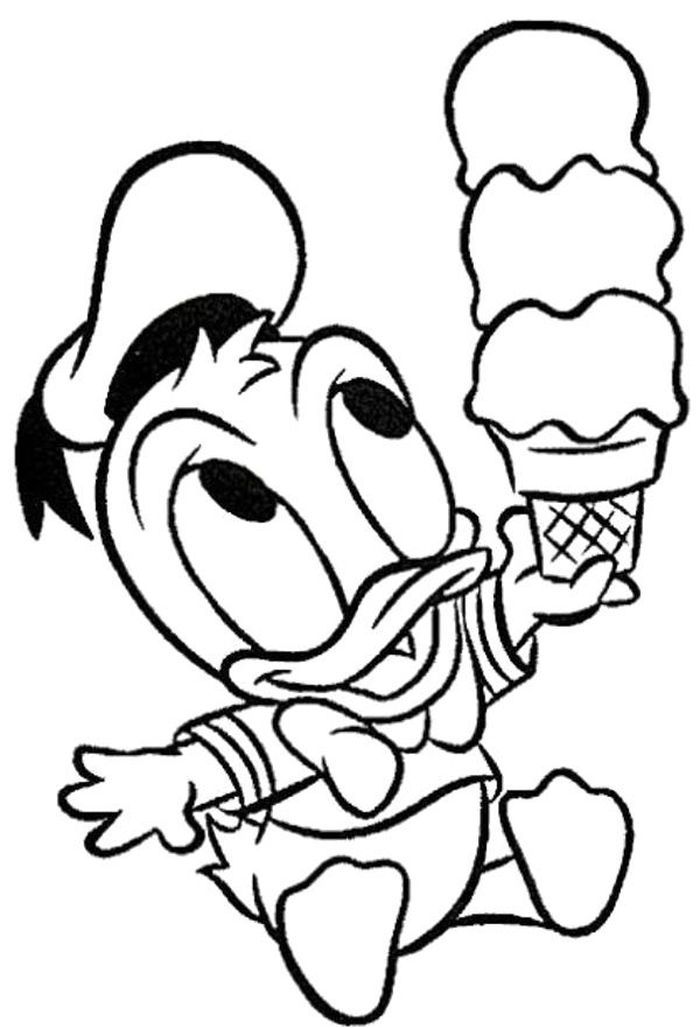 Printable funny donald duck coloring pages pdf for kids